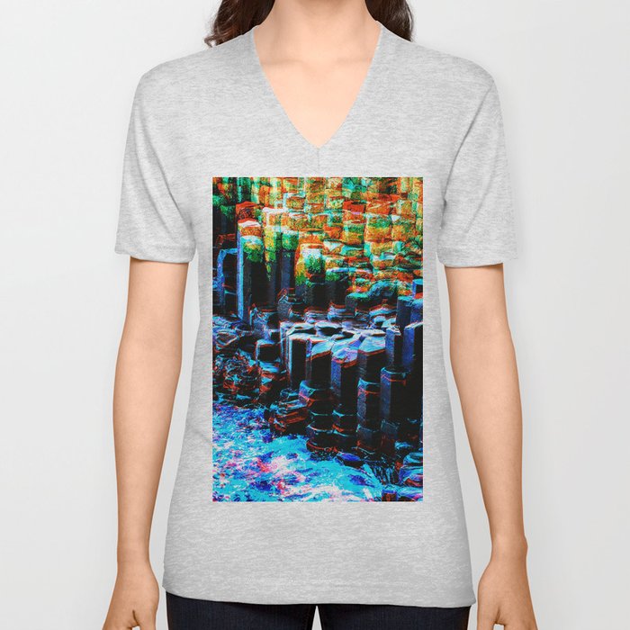 Giant's Causeway V Neck T Shirt
