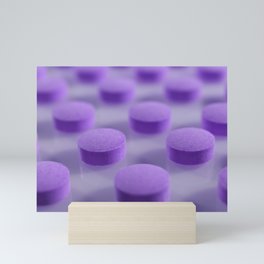 Violet Pills Pattern Mini Art Print