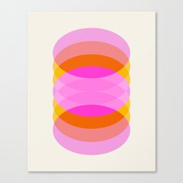 Cylinder in Pink and Orange Canvas Print