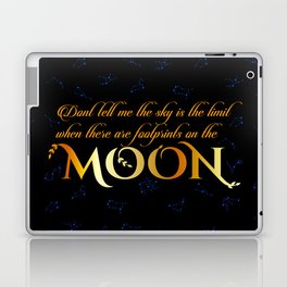 Inspirational moon quotes with zodiac constellations Laptop Skin