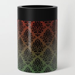 Black damask pattern gradient 9 Can Cooler