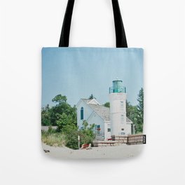 White Lighthouse  Tote Bag