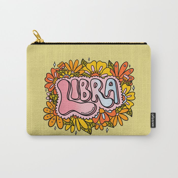 Libra Flowers Carry-All Pouch