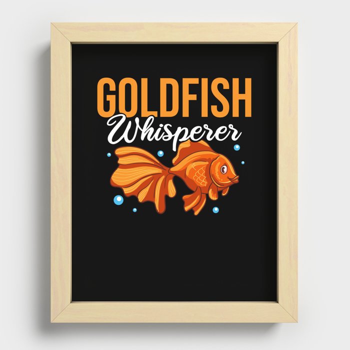 Goldfish Oranda Tank Food Bowl Aquarium Recessed Framed Print