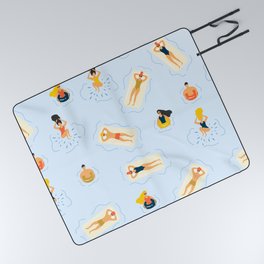 Abstract Summer Fun Bathing Time Pattern Picnic Blanket