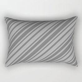 [ Thumbnail: Dark Grey and Dim Grey Colored Lined/Striped Pattern Rectangular Pillow ]