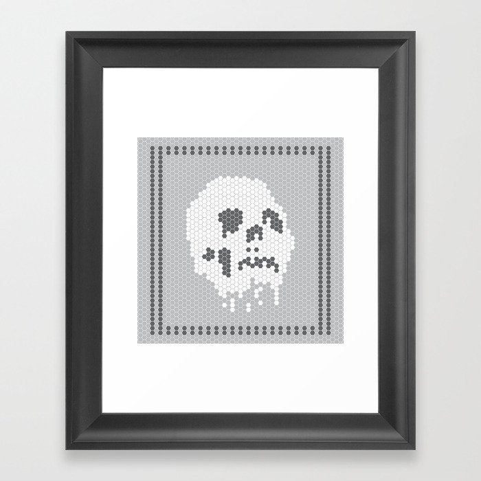 Skull Tile Framed Art Print