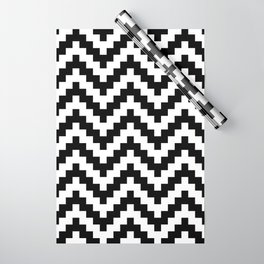 Black and white zigzag decoration Wrapping Paper