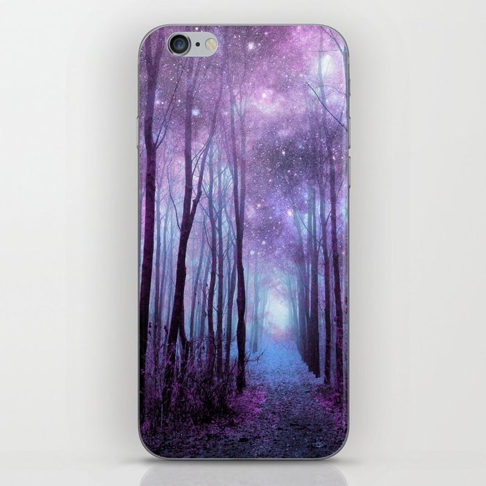 Fantasy Forest Path Muted Violet iPhone Skin
