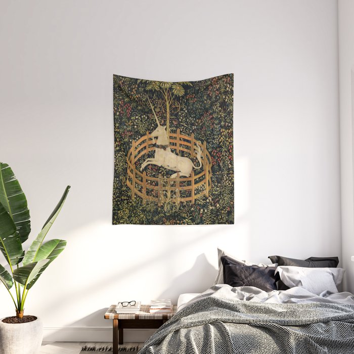 The Unicorn In Captivity Wall Tapestry by Art Gallery Society6