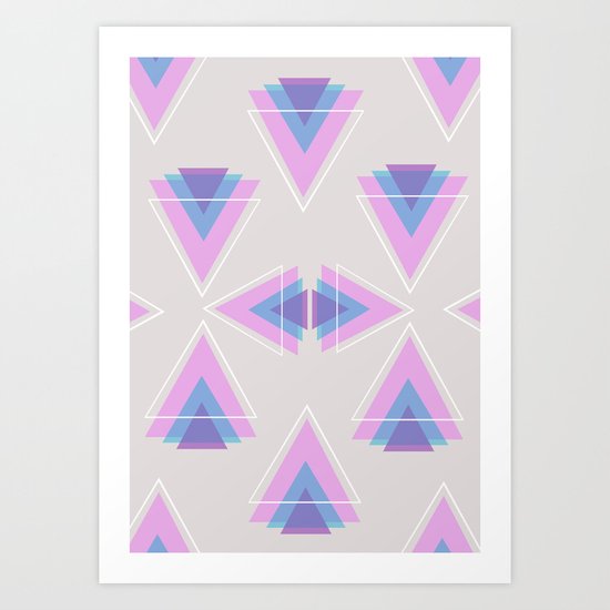 TRIANGLES IN COLOUR Art Print