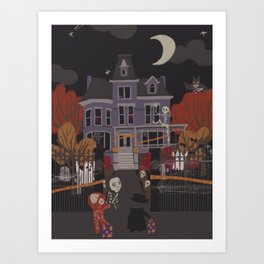 Halloween house Art Print