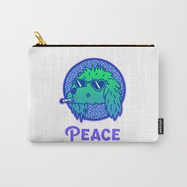 Peace Loving Dog with Heart Glasses Carry-All Pouch