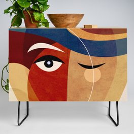 Abstract Woman Portrait 2 Credenza