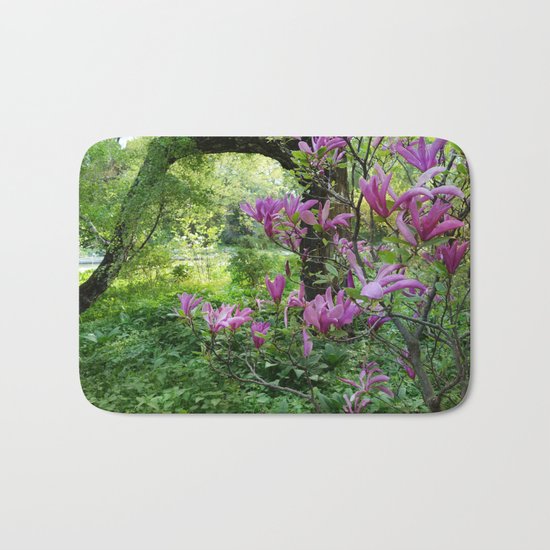 Blooming garden Magnolia Bath Mat