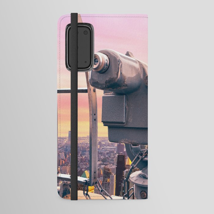Observation Deck Over NYC Sunset Android Wallet Case