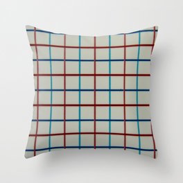 Red and Blue Throw Pillow