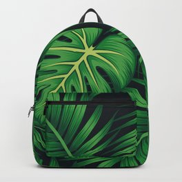 Tropical leaf illustration Backpack