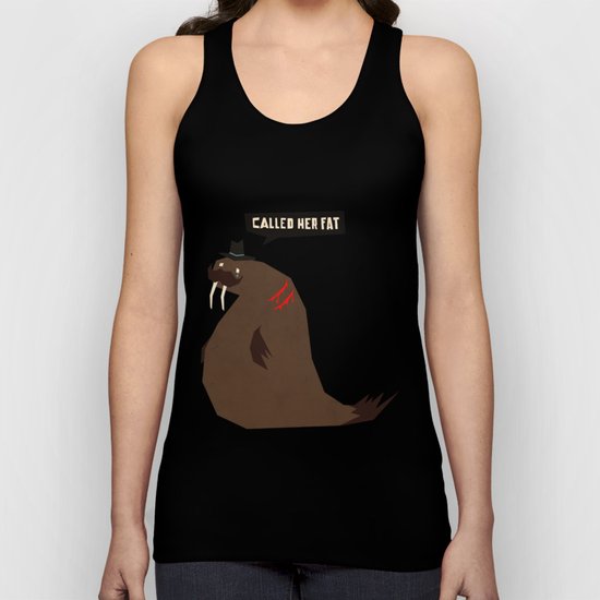W is for walrus Unisex Tank Top