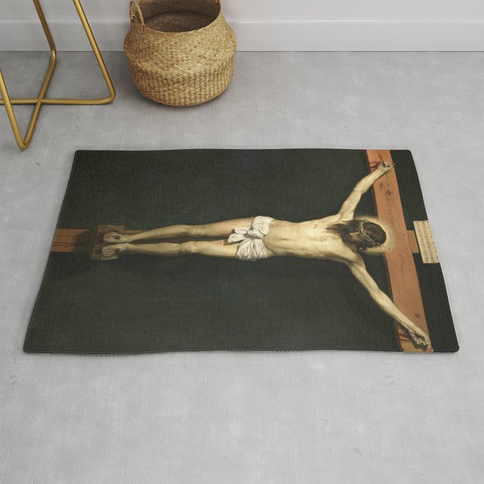 Crucifixion Painting By Diego Velazquez Rug