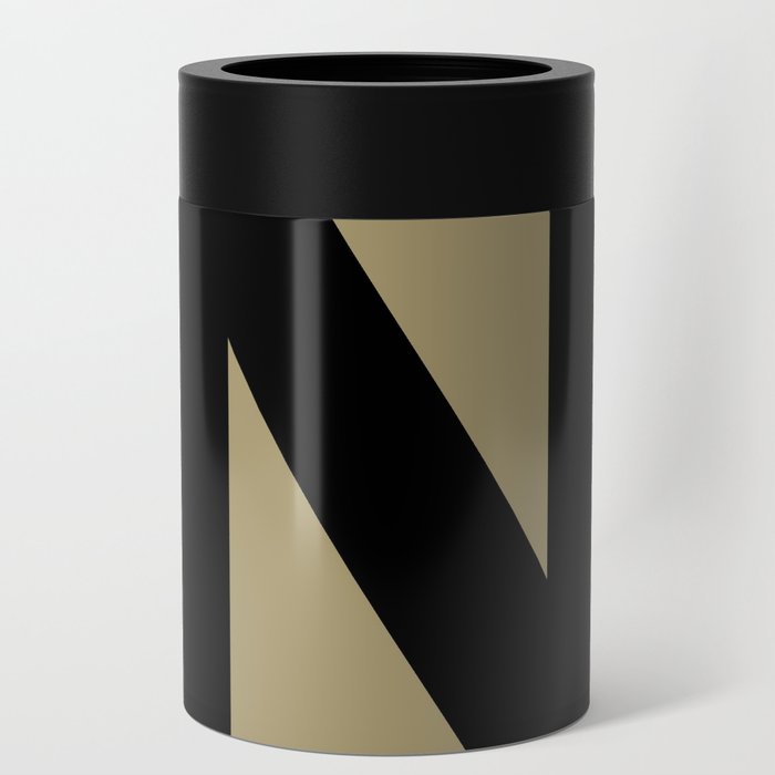 Letter N (Black & Sand) Can Cooler