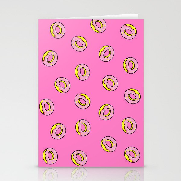 Donuts Pink Stationery Cards