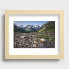 Mountain Landscape in Glacier National Park Recessed Framed Print