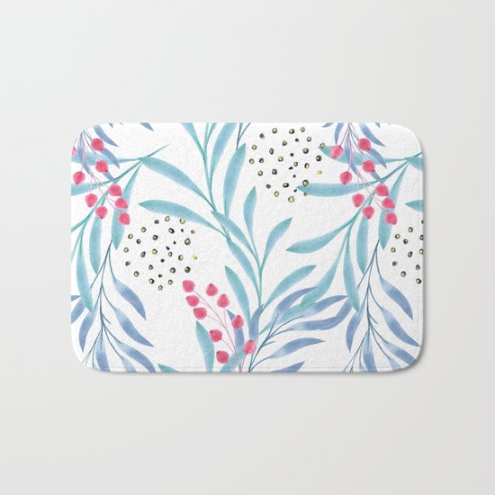 Delicate sprigs 3 Bath Mat
