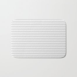 [ Thumbnail: Light Grey & White Colored Stripes/Lines Pattern Bath Mat ]