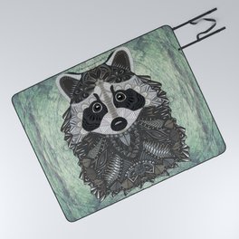 Ornate Raccoon Picnic Blanket