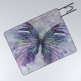 Watercolor ink butterfly Picnic Blanket