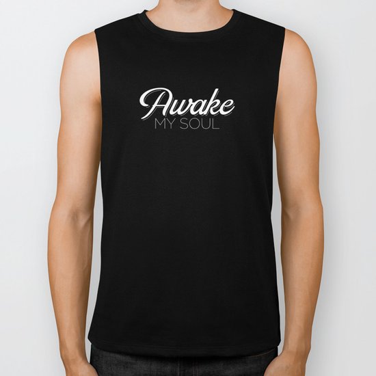Psalm 57:8 Awake My Soul Biker Tank