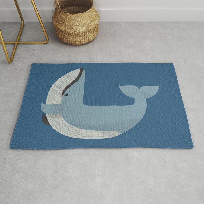 Whimsy Blue Whale Rug