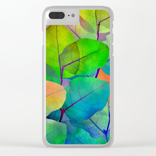 Translucent Leaves Clear iPhone Case
