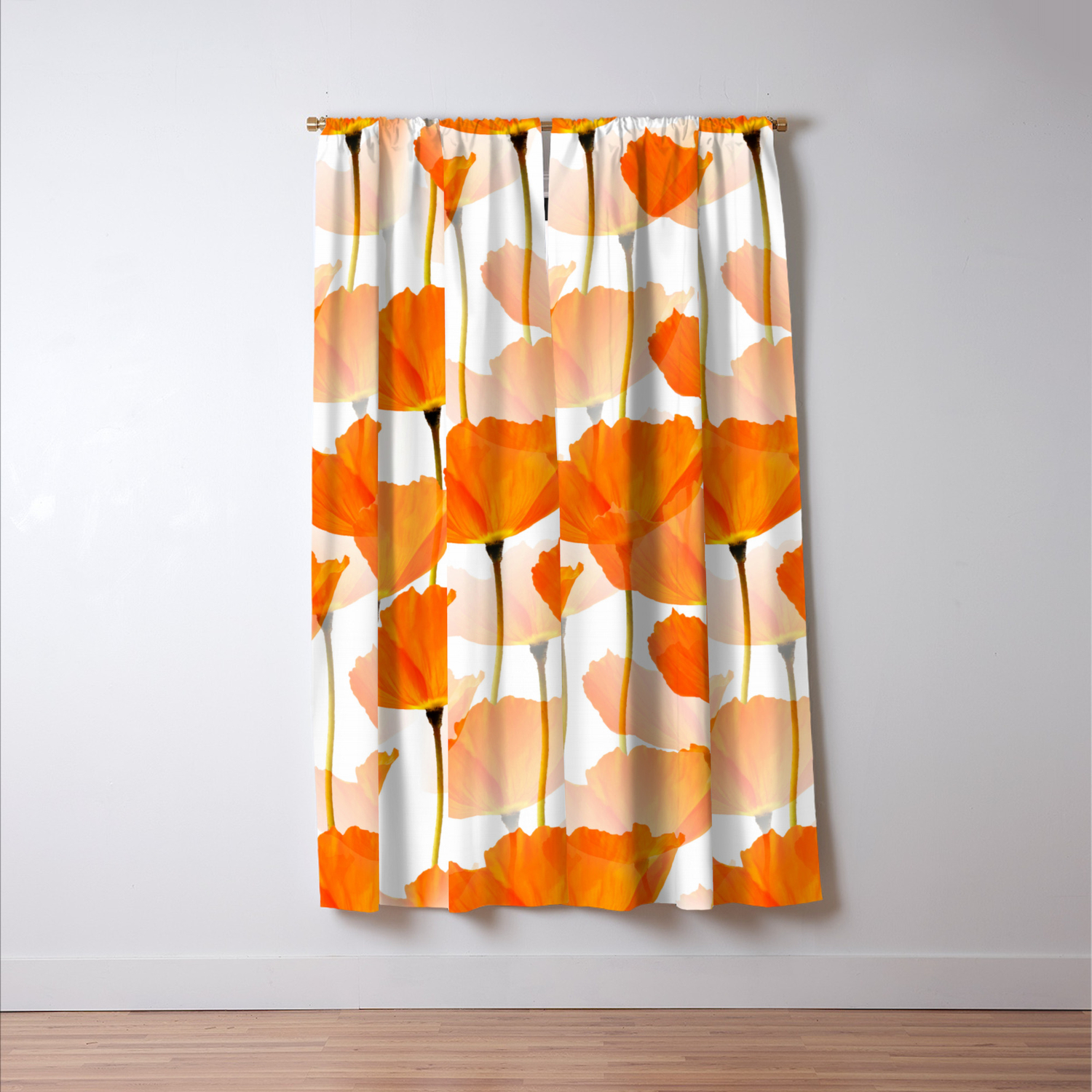 Orange Poppies On A White Background Decor Society6 Buyart