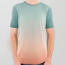 Color gradient background - fading sunset sky colors All Over Graphic Tee