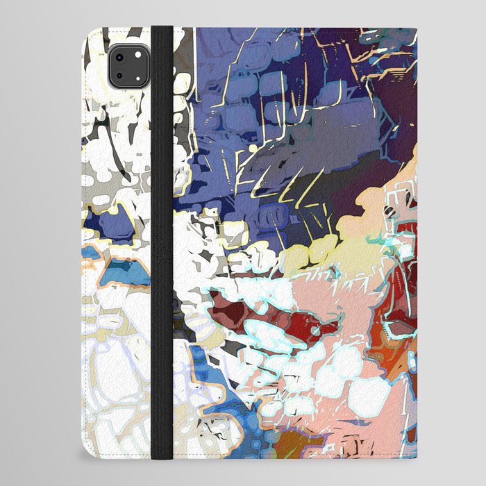 Modern, abstract pattern, white, colorful iPad Folio Case