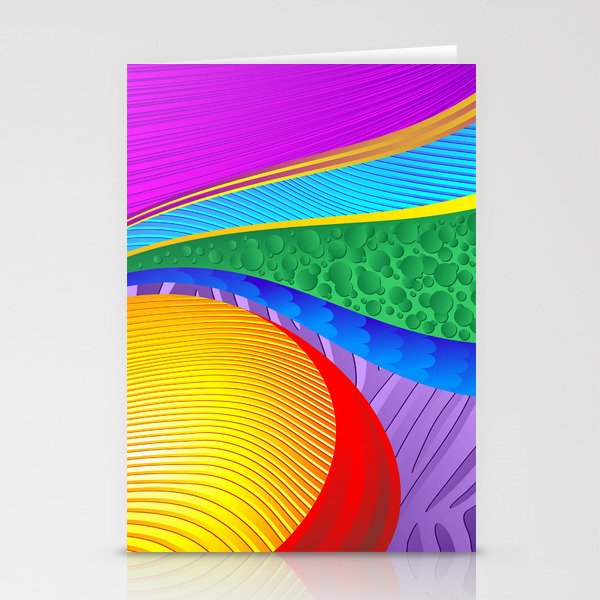 Rainbow Colors Abstract Fantasy Stationery Cards