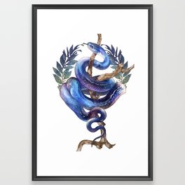 snake in night Framed Art Print