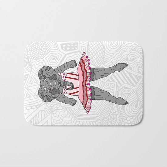 Elephant Ballerina Tutu Bath Mat