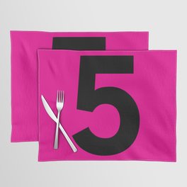 Number 5 (Black & Magenta) Placemat