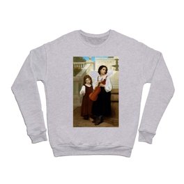 William-Adolphe Bouguereau "Far From Home" Crewneck Sweatshirt