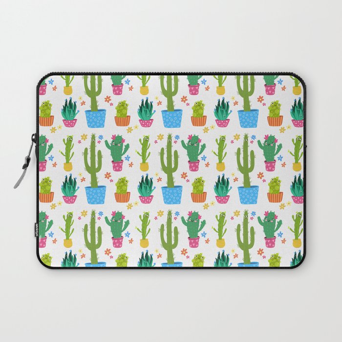 Seamless funny cactus pattern Laptop Sleeve