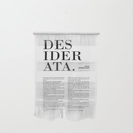 Desiderata by Max Ehrmann - Typography Print 13 Wall Hanging