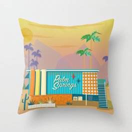 Palm Springs Apartment Throw Pillow