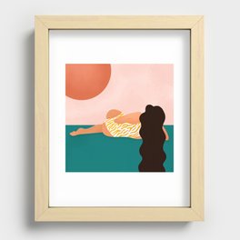 Relaxing in Summer Recessed Framed Print