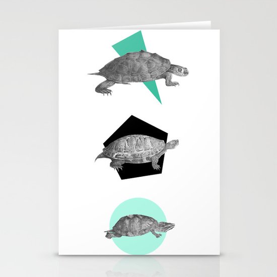 Three Old Turtles Stationery Cards