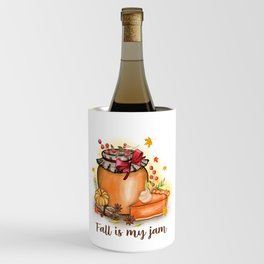 Fall is my jam pumpkin pie design Wine Chiller