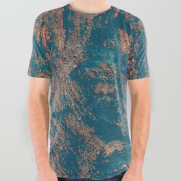 blue rusty copper All Over Graphic Tee