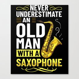 Saxophone Musician Alto Tenor Instrument Beginner Canvas Print